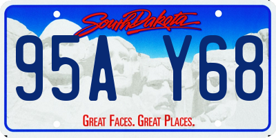 SD license plate 95AY68