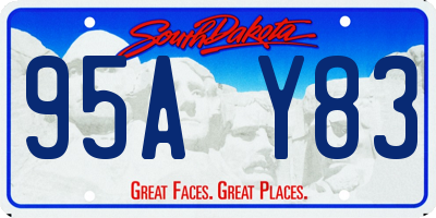 SD license plate 95AY83