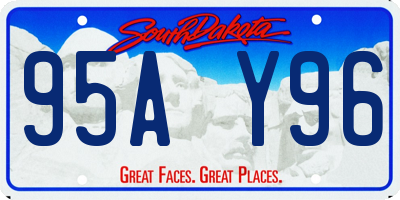 SD license plate 95AY96