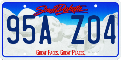 SD license plate 95AZ04