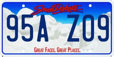SD license plate 95AZ09