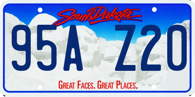 SD license plate 95AZ20