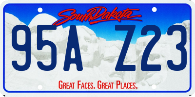 SD license plate 95AZ23
