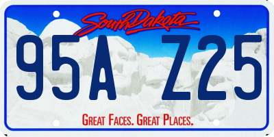 SD license plate 95AZ25