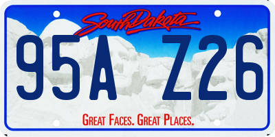 SD license plate 95AZ26