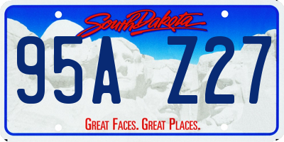 SD license plate 95AZ27