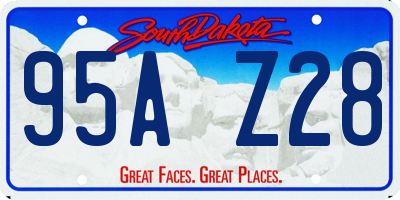 SD license plate 95AZ28