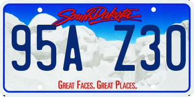 SD license plate 95AZ30