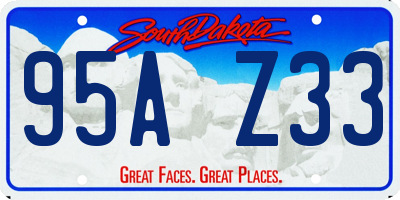 SD license plate 95AZ33