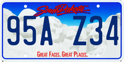 SD license plate 95AZ34