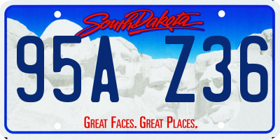SD license plate 95AZ36