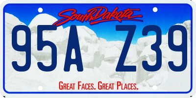 SD license plate 95AZ39
