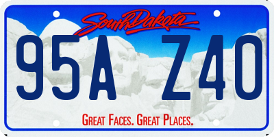 SD license plate 95AZ40