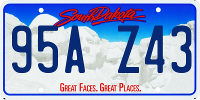 SD license plate 95AZ43