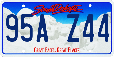 SD license plate 95AZ44