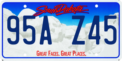 SD license plate 95AZ45