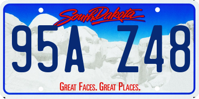 SD license plate 95AZ48