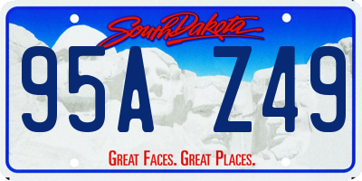 SD license plate 95AZ49