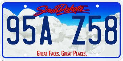 SD license plate 95AZ58