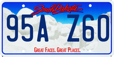 SD license plate 95AZ60