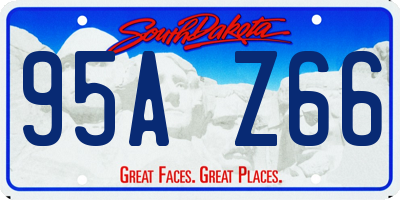 SD license plate 95AZ66