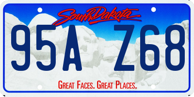 SD license plate 95AZ68