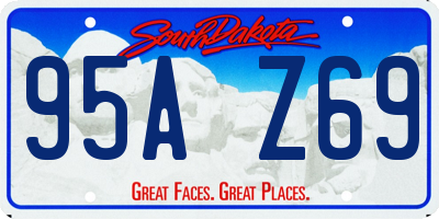 SD license plate 95AZ69