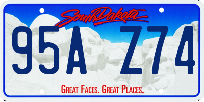 SD license plate 95AZ74