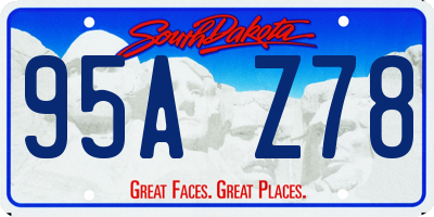 SD license plate 95AZ78