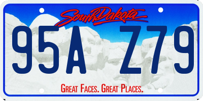 SD license plate 95AZ79