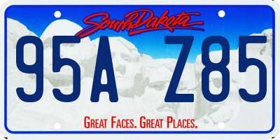 SD license plate 95AZ85
