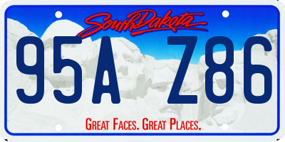 SD license plate 95AZ86