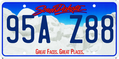 SD license plate 95AZ88