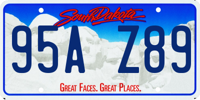 SD license plate 95AZ89