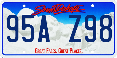 SD license plate 95AZ98