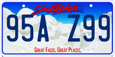 SD license plate 95AZ99