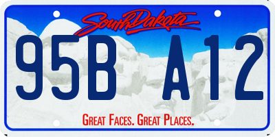 SD license plate 95BA12