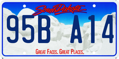 SD license plate 95BA14