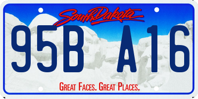 SD license plate 95BA16