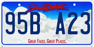 SD license plate 95BA23