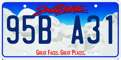 SD license plate 95BA31
