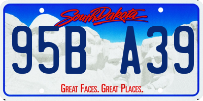 SD license plate 95BA39