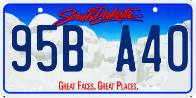 SD license plate 95BA40