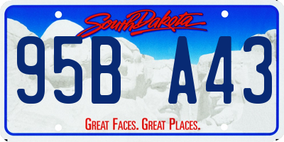 SD license plate 95BA43