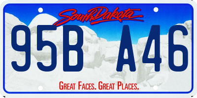 SD license plate 95BA46