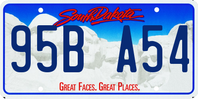 SD license plate 95BA54