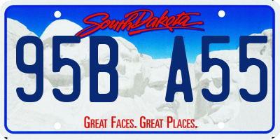 SD license plate 95BA55