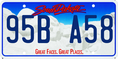 SD license plate 95BA58