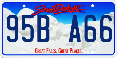 SD license plate 95BA66