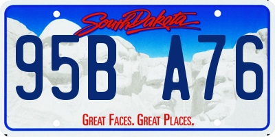 SD license plate 95BA76